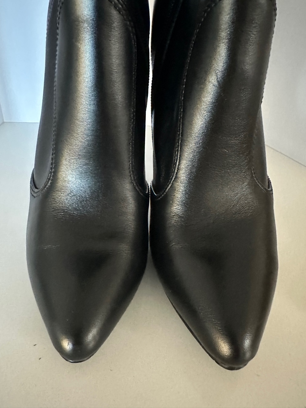 Pleaser Thigh High Stiletto Boots Genuine Leather Black Size 10 - Picture 8 of 16